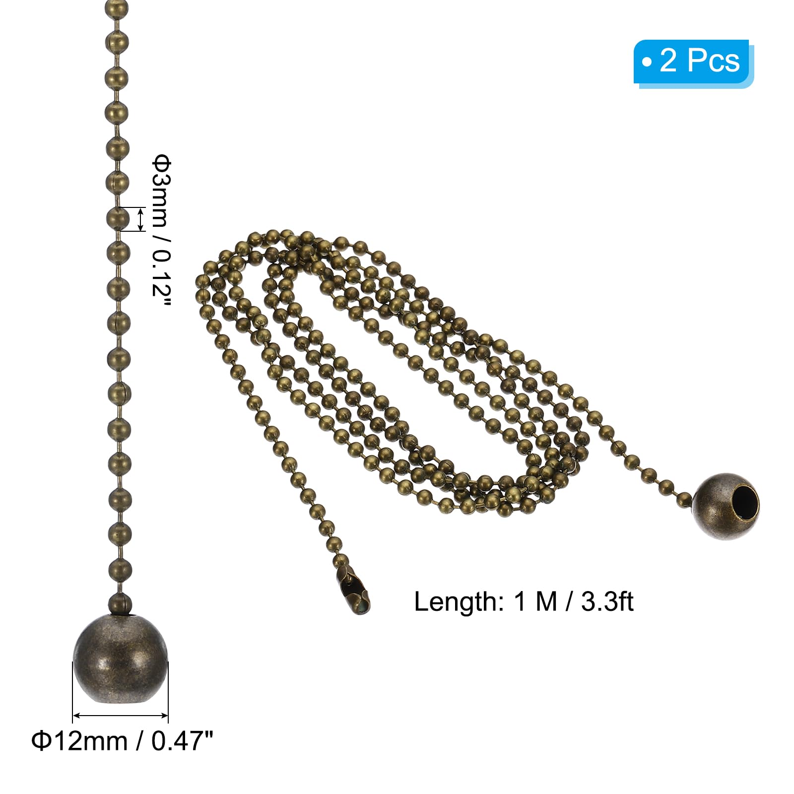 PATIKIL 1M 3.3ft Ceiling Fan Pull Chain - Image 2