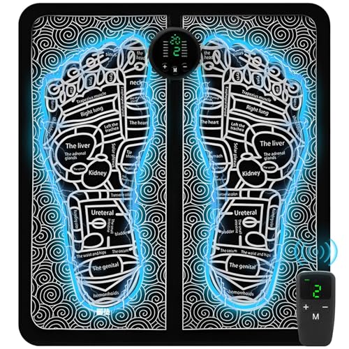 Portable TENS & PMS Foot Massager for Plantar Fasciitis & Neuropathy Pain Relief - Deep Tissue Electric Muscle Stimulator, Adjustable Intensity, Lightweight Design for Home, Travel, Office Use