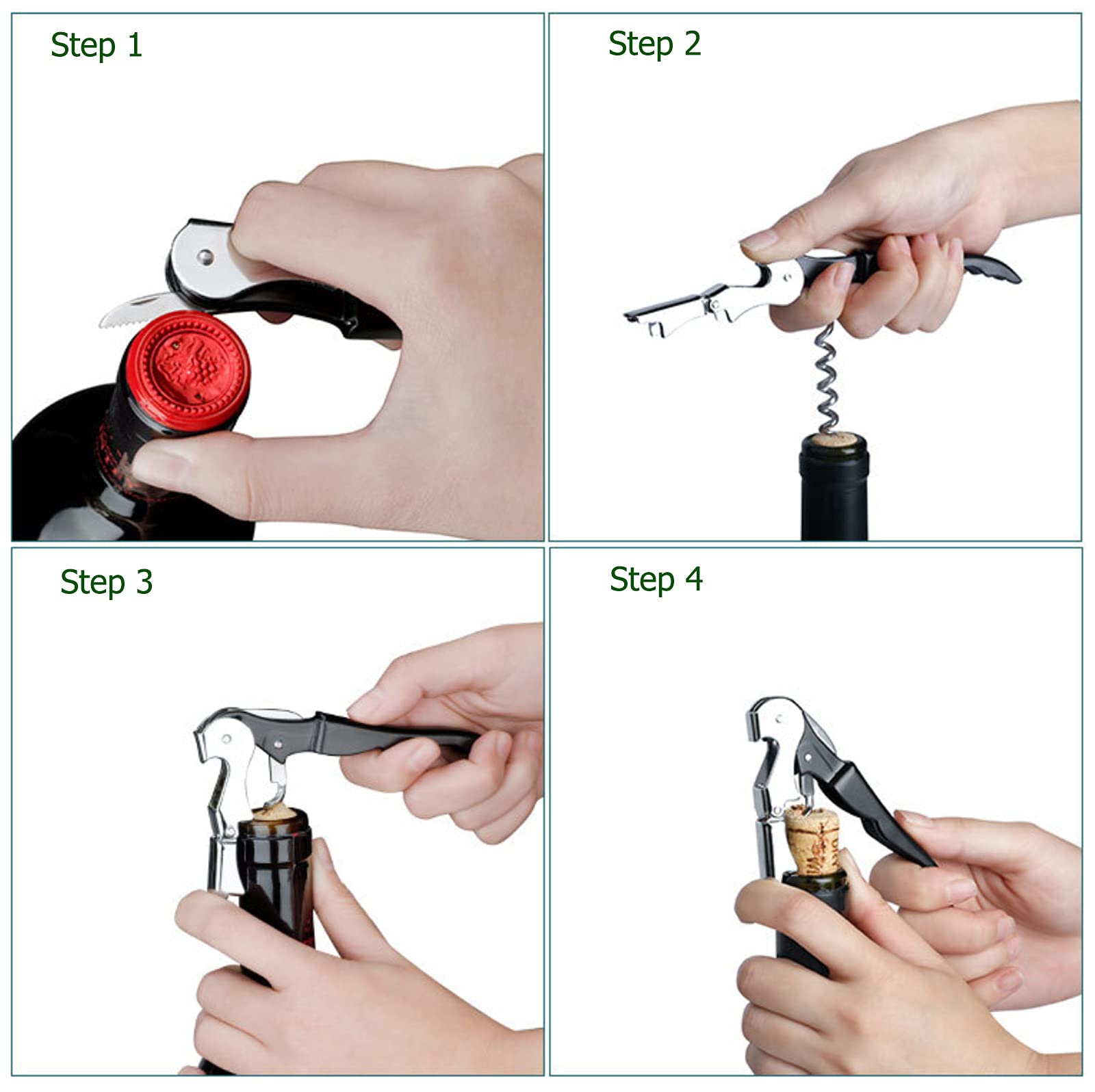 Winco CO-711 Economy Waiters Cork Screw, Natural - Wine Bottle Openers-CO-711