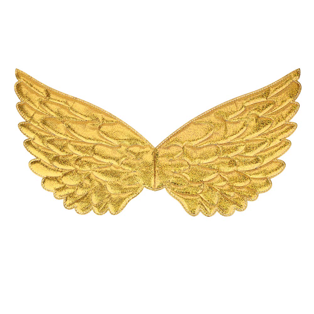 Fairywand Glitter Gold Unicorn Wings for Kids Princess Costume Accessories Birthday Halloween Party-Toddler