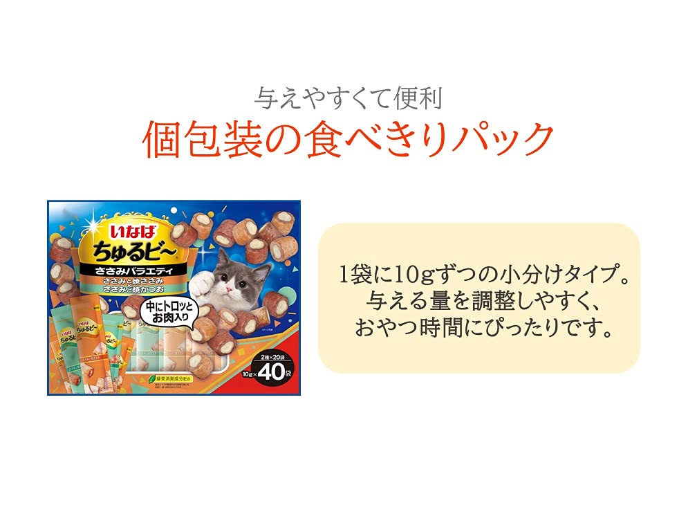 いなば　ちゅるビ〜　ささみバラエティ 36本入ｘ４袋　まとめ売り　大量　猫おやつ Amazon.co.jp: いなば 猫用おやつ ちゅるビー ささみバラエティ
