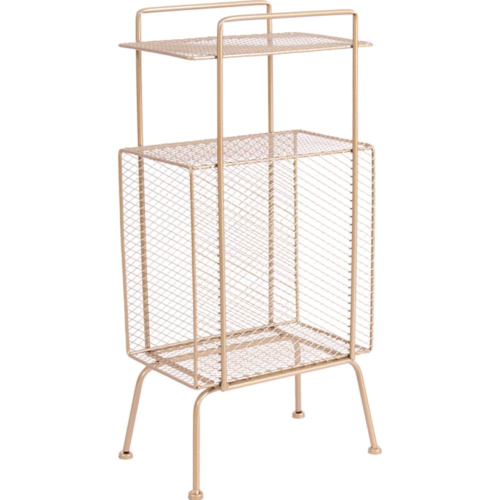 Magazyn HANSHAN Rack, metalowy regał prasowy książki i gazety stojak do przechowywania salonu sofa obok małego półka 5 kolorów 13 × 9 × 27 cali (kolor : E)