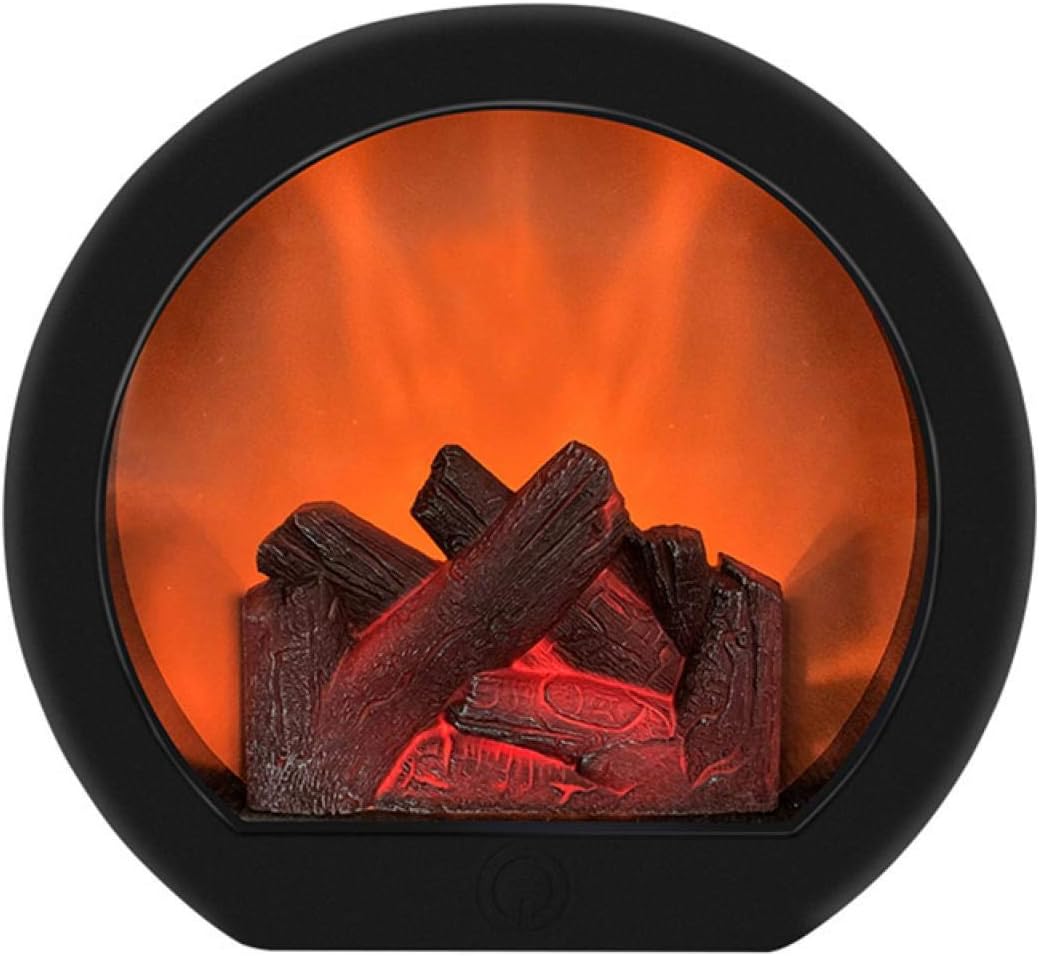 POHOVE Simulation Fireplace Lantern,Realistic Led Fireplace Lantern