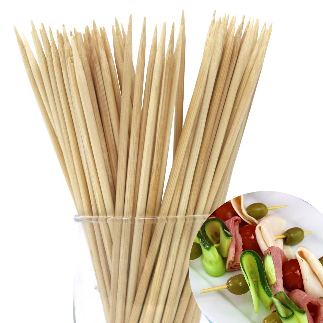 1000 Stück Bambusspieße – 30 Cm Lang – Für Grill, Cocktails, Obst, Schokoladenbrunnen & Party-Snacks