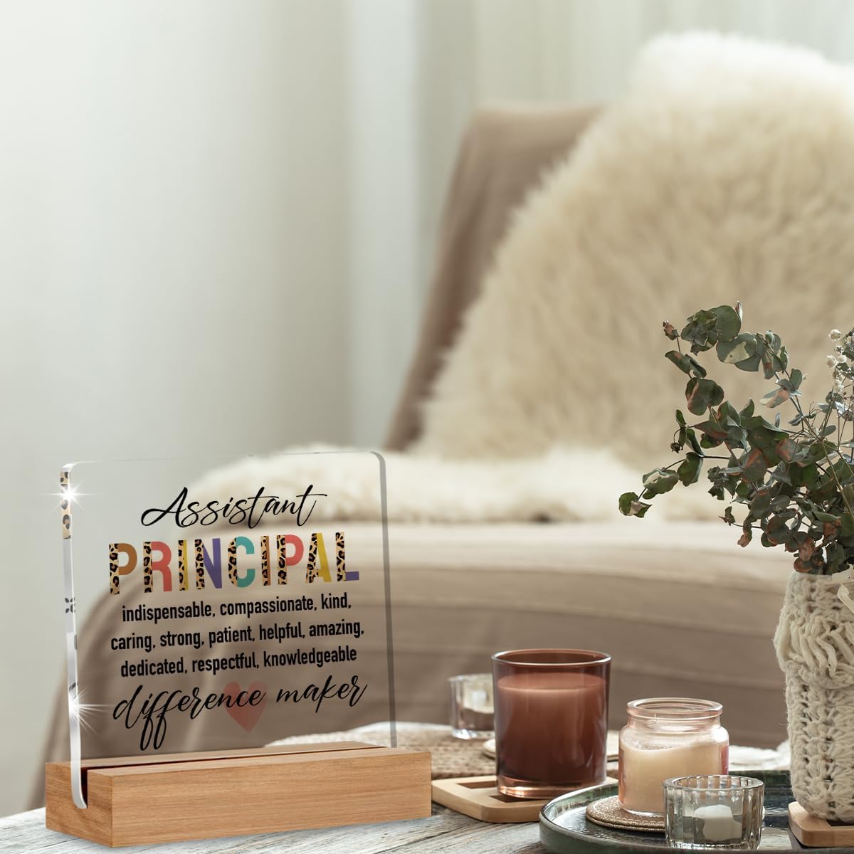 Assistant Principal Gifts for Women Men, Assistant Principal Appreciation Gifts Back to School, Unique Office Decorative Signs Plaque for Desk - Image 3