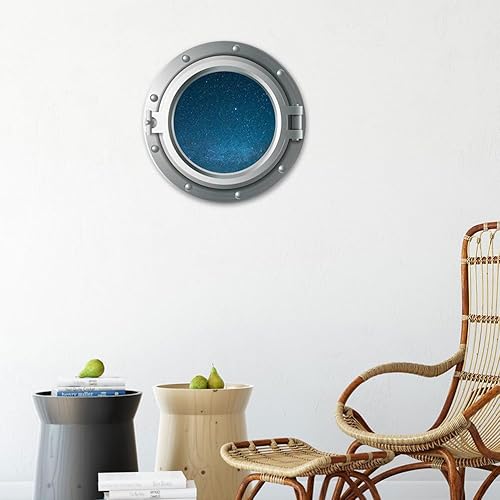 Miniatura 7 de SAFIGLE Vinilo mural de pared de avión de ojo de buey removible, calcomanías de pared extraíbles para decoración de habitación de niños, decoración