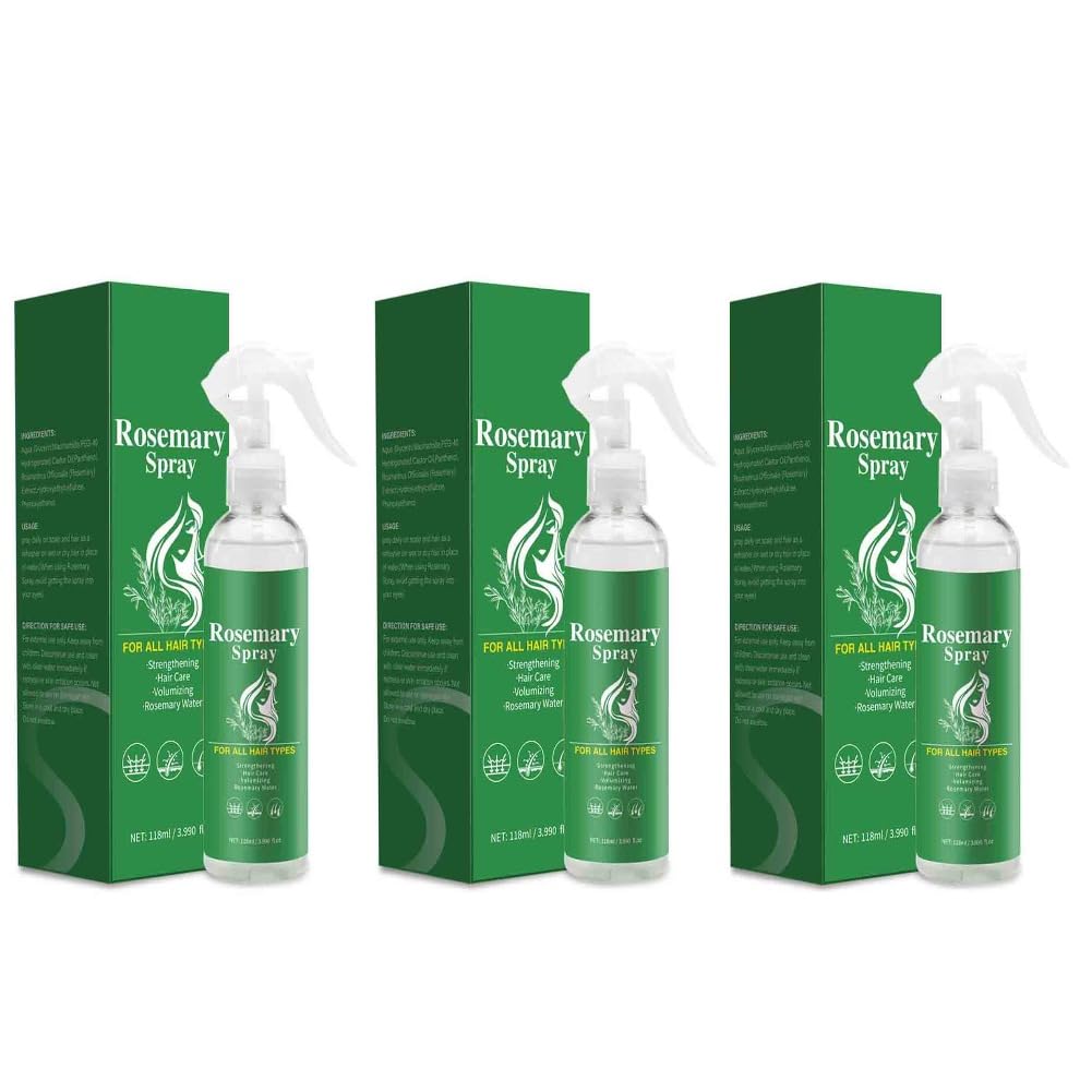 Traitement Romarin Pousse Cheveux Solution Chute et Pointes Sèches 3 Pièces - 8