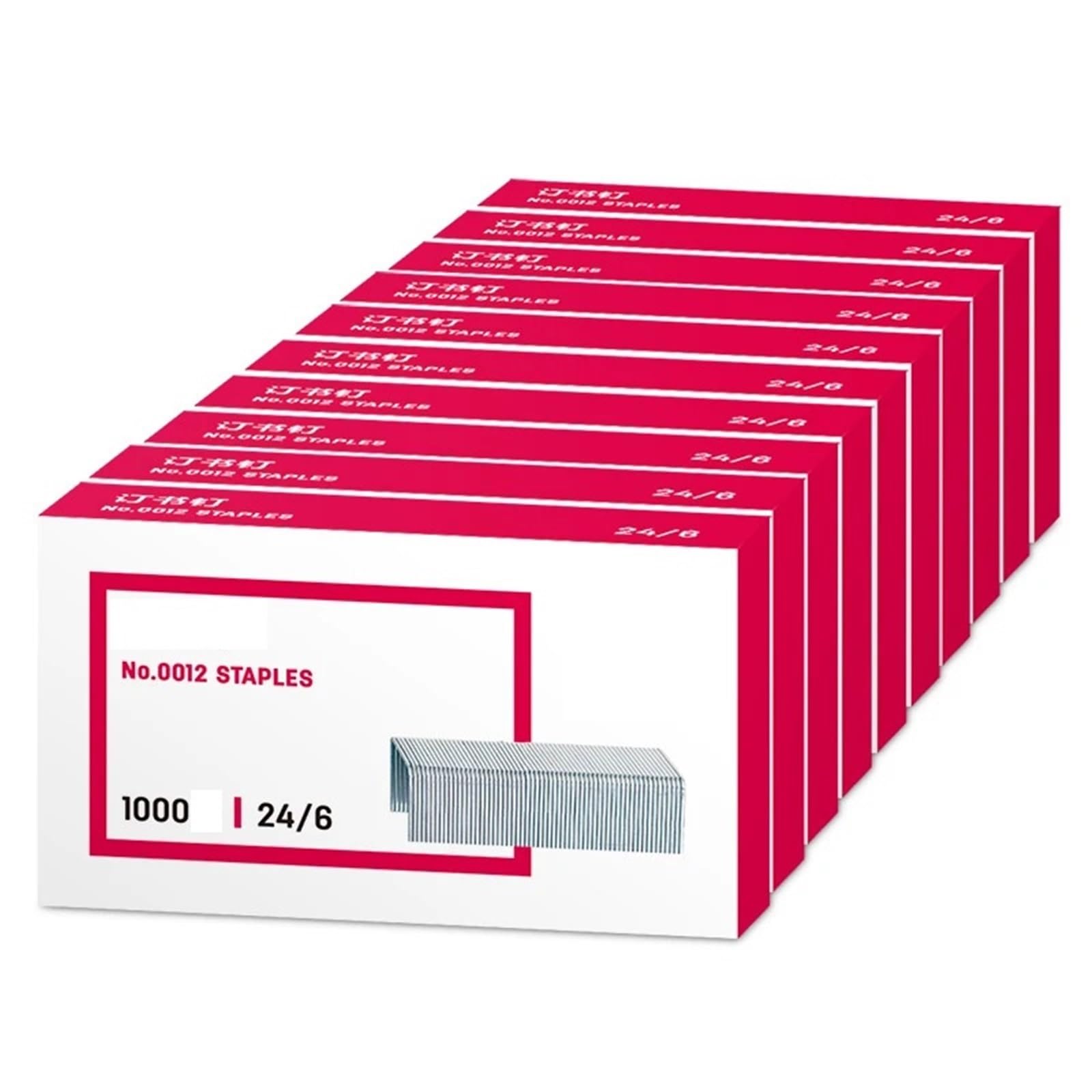 Desk Binder Binder Binder Binder Druring Paper Drapling Fashion Colors Suministros de papelería Accesorios de la oficina de papelería(10 boxes of staples)