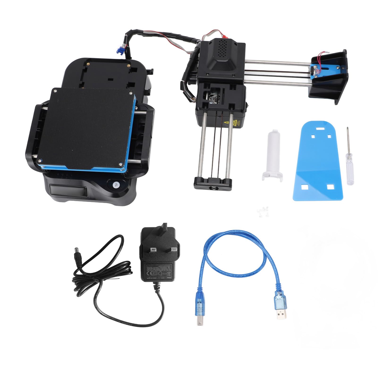 Fyearfly Stampante 3D compatta FDM-100, dispositivo di stampa desktop a riscaldamento rapido per la casa, la scuola e le creazioni fai da te. Volume di costruzione di 100 mm, supporto PLA/TPU
