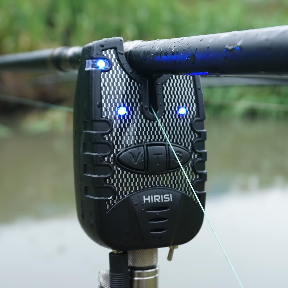 Allarme morso pesca alla carpa e set swinger LED blu resistente all'acqua