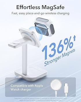 ESR AirPods本体 ホワイト ESR ES27431AP4 AirPods 4用MagSafe対応ハイブリッドケース