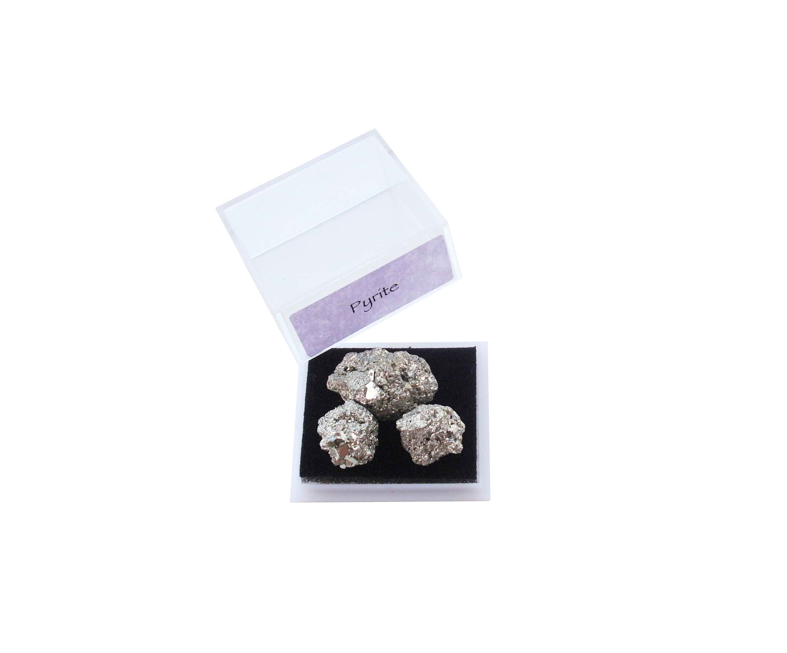 Box Natural Pyrite Crystal Stone for Luck,Success,Making Change Confidence in Business,Creativity,and Inspiring Passion Home Decor,Pack in a plastic box with a transparent lid