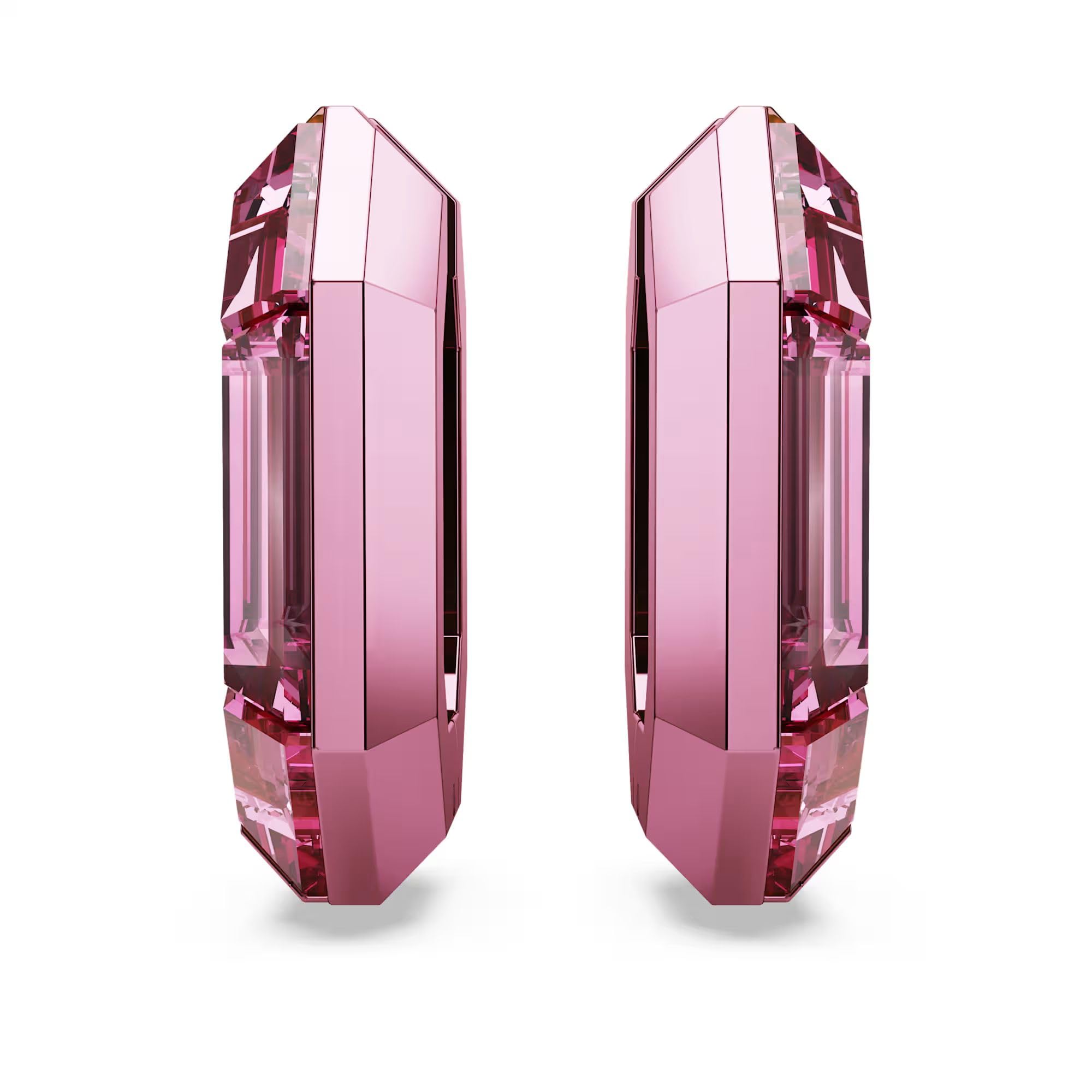 Swarovski Orecchini a cerchio Lucent, Forma ottagonale, Piccoli, Rosa