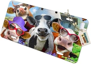 GRAPHICS & MORE Udderly Cool Cow Farm Selfie Novelty Metal Vanity Tag License Plate