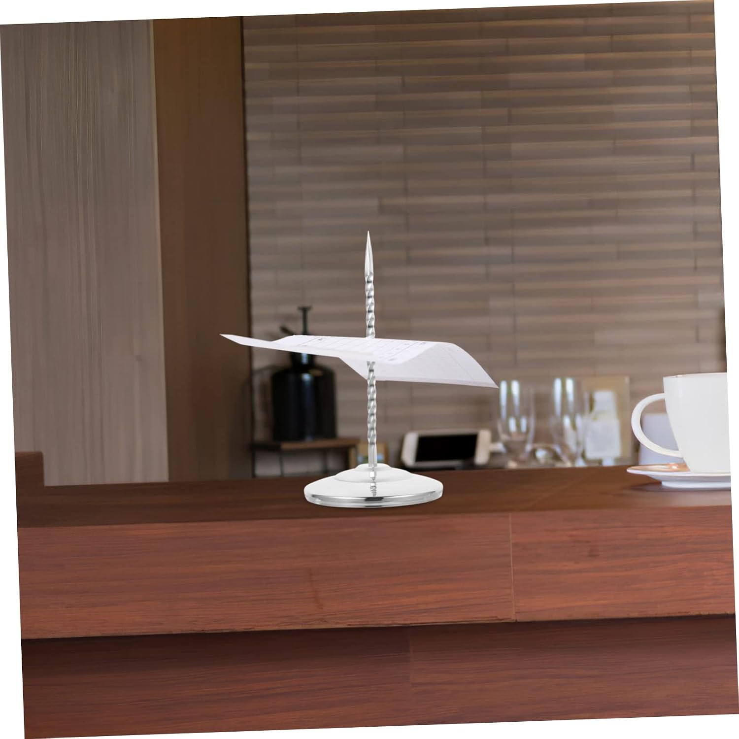 SECFOU Restaurant Bill Holder Compact Stainless Steel Receipt Holder Check Stand