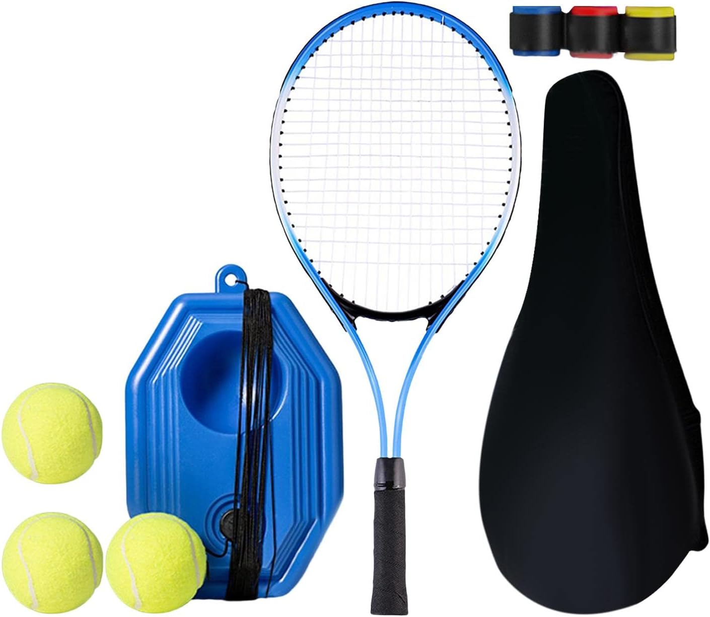 Tennis Rebound Practice with Elastic String, Tennis Rebounder Set Training Equipment for Backyard,Garden, Exercise, Random, Style F
