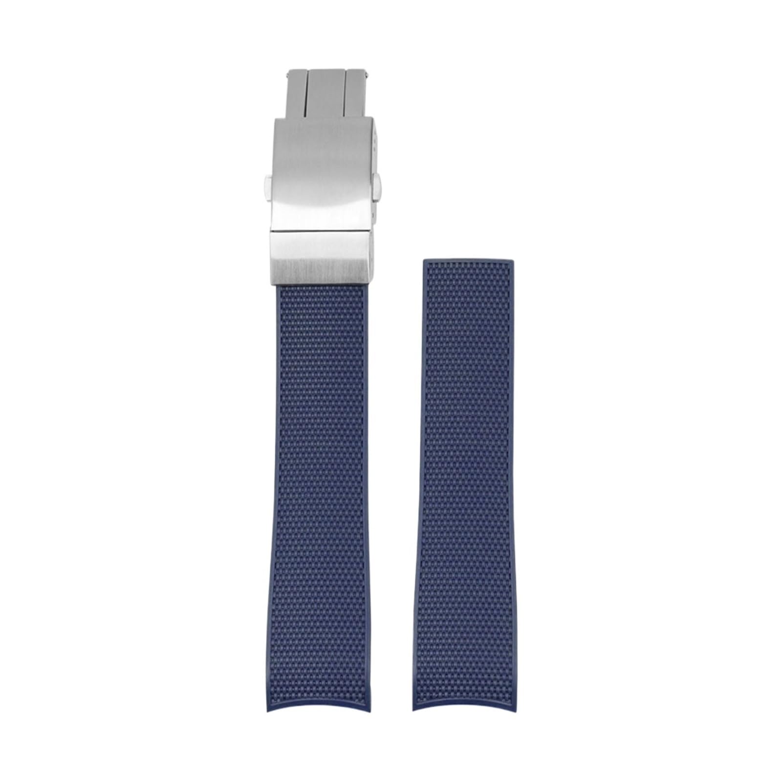 HMFANG Bracelet de rechange de 21 mm compatible avec Longines HydroConquest en caoutchouc avec boucle déployante, accessoire de montre de plongée