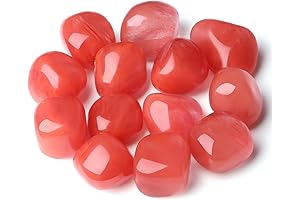 YATOJUZI Cherry Quartz Healing Crystal Stone for Energy, Reiki, Tumbling, Decoration