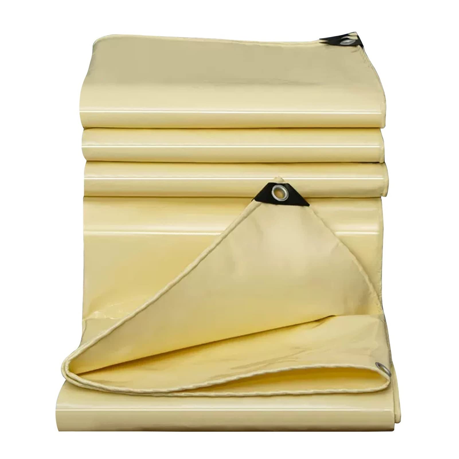 Bâche imperméable avec œillets 4x6m bâche de sol camping beige 0.45mm
