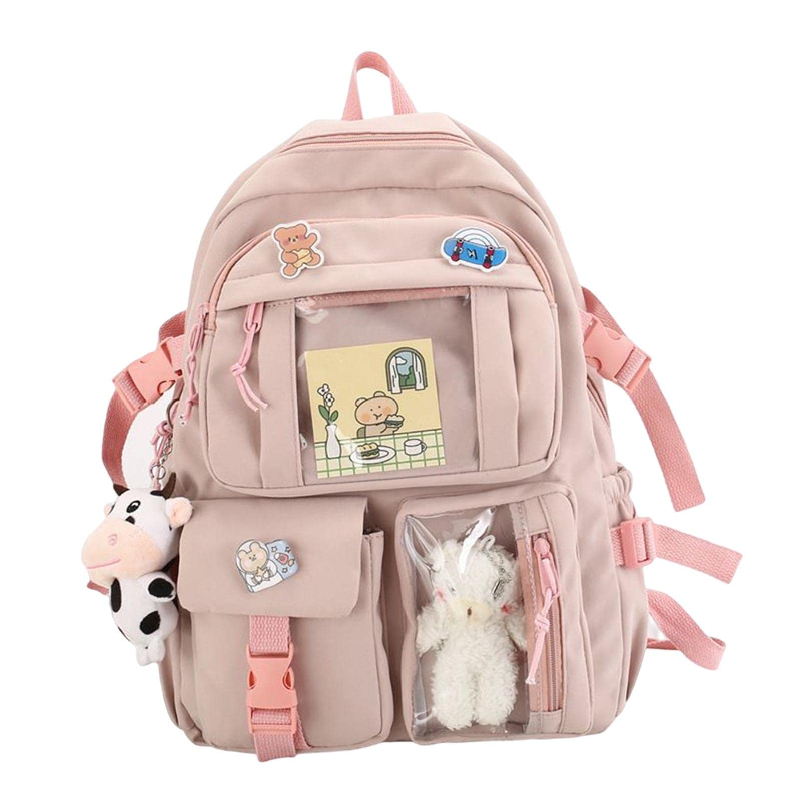 Enakshi® Women Backpack School Bag Laptop Side Pockets Girls Teenager Gift Pink|Clothing, Shoes & Accessories | Womens Handbags & Bags-image-17