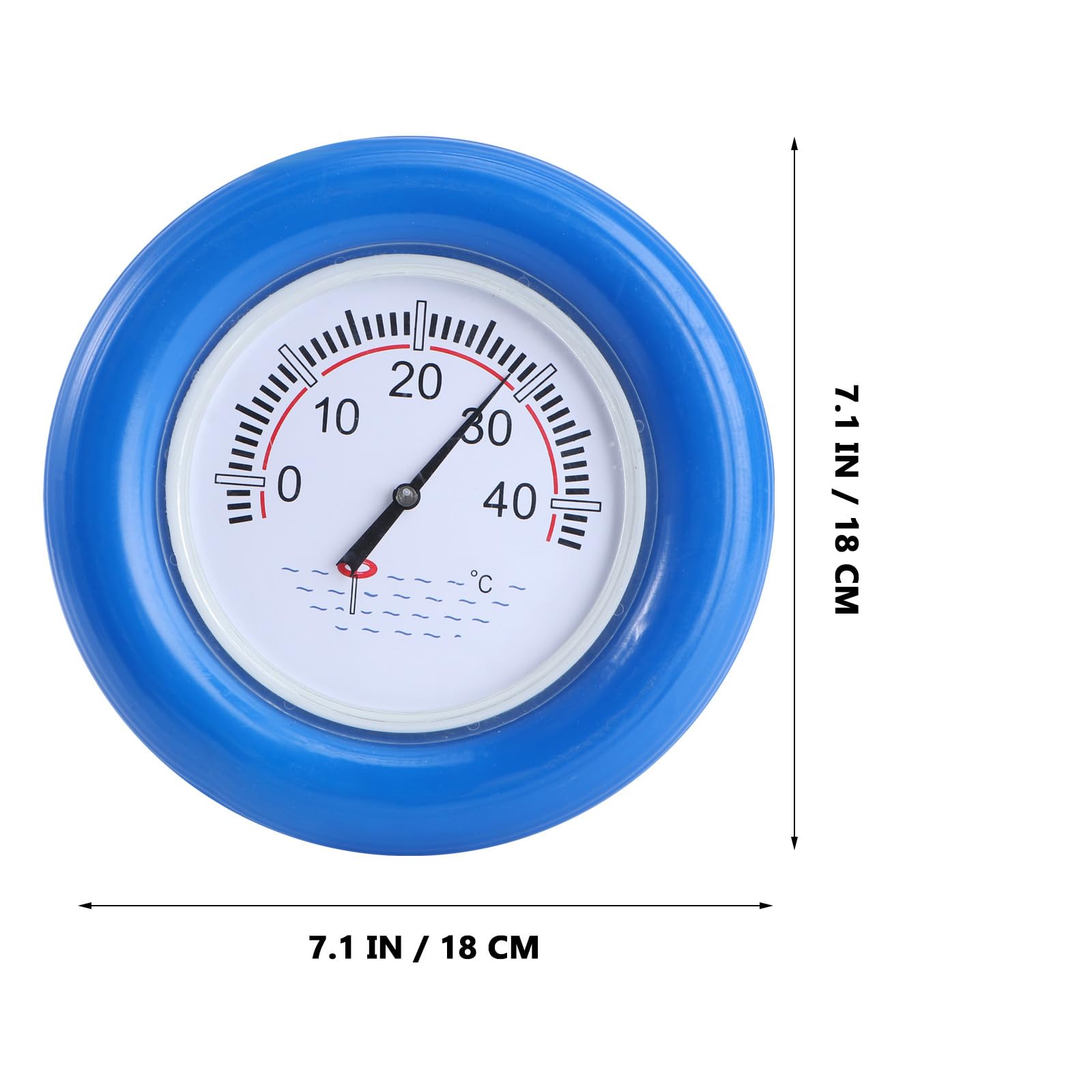 FOMIYES Poolthermometer mit Großem Display aus Edelstahl und Kunststoff Schwimmendes für Präzise Temperaturanzeige im Wasser und Sommerfest für Fischteiche