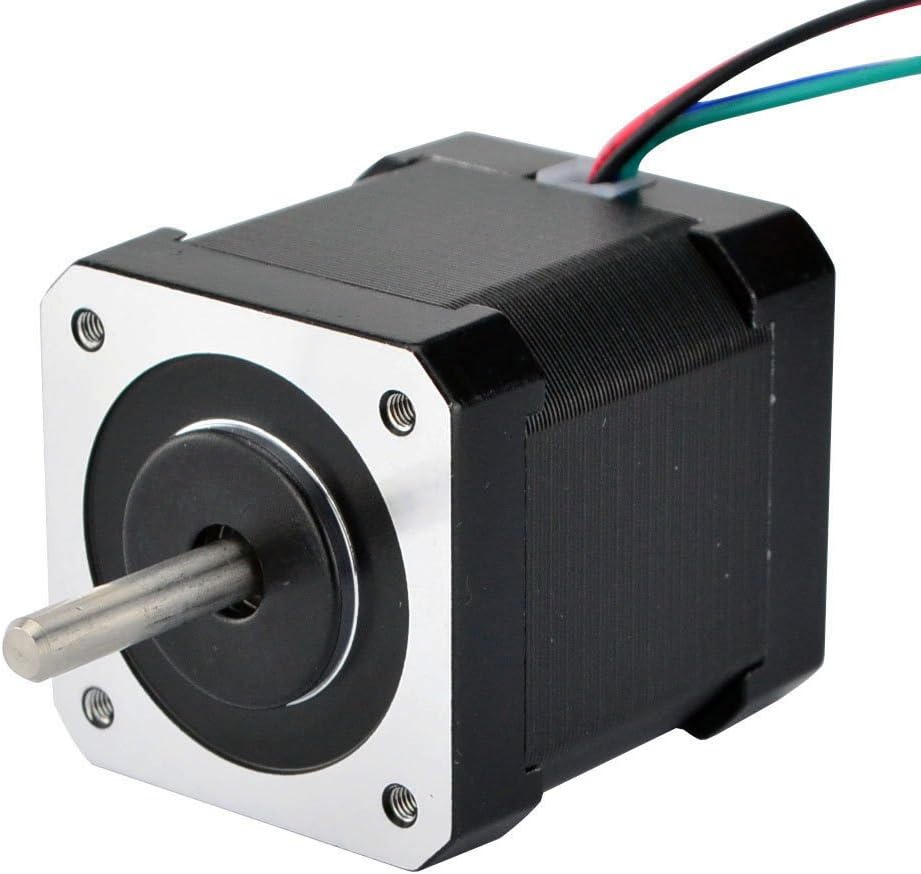 STEPPERONLINE Double Shaft Nema 17 Stepper Motor 1.68A 45Ncm Bipolar 4-Wire 3D Printer