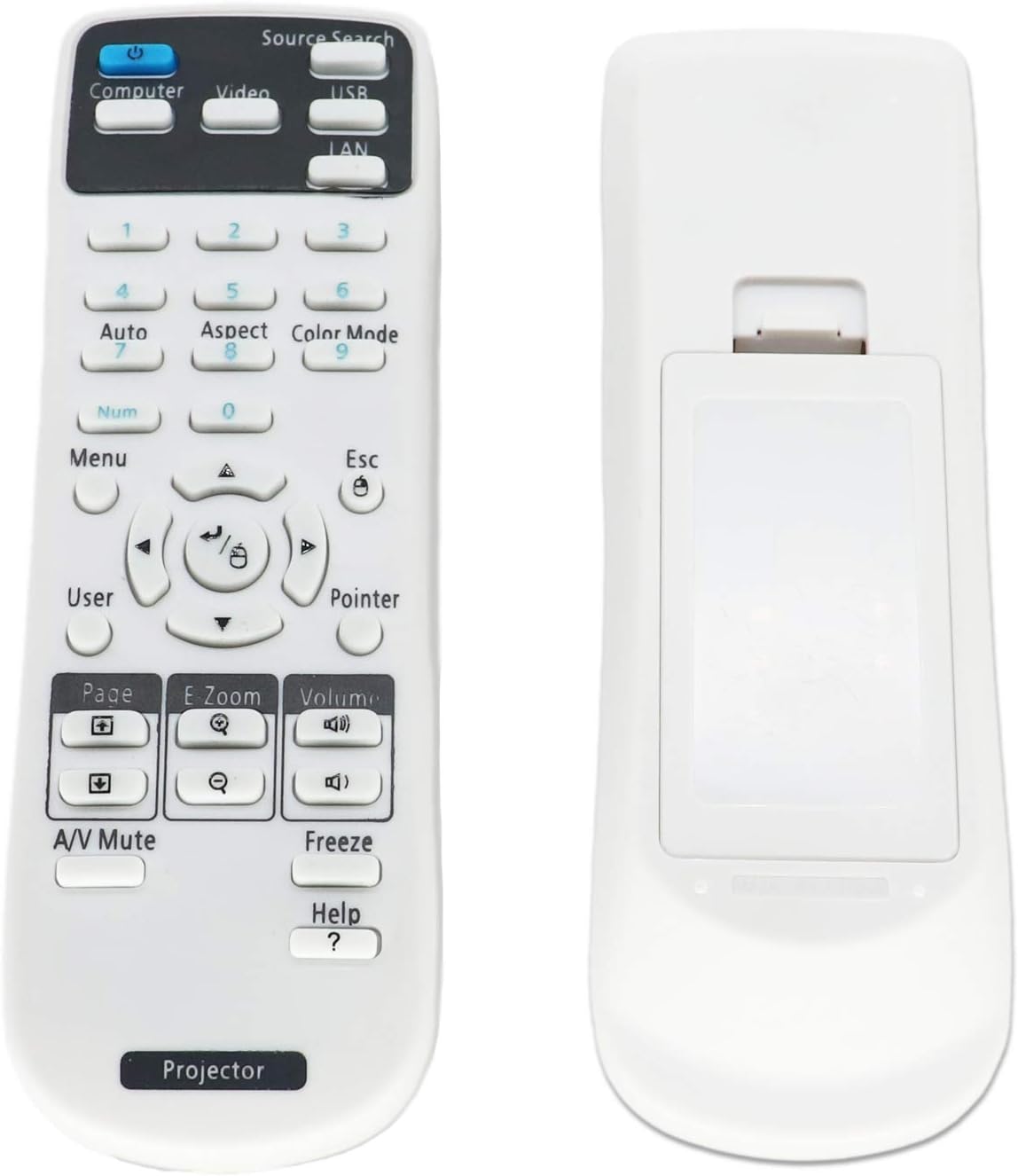 Gotronic Remote Control for Epson EH-TW570 EB-945H EB-955WH EB-965H EB-98H EB-S27 EB-W28 EB-W29 EB-X27 EB-X29 EB-X30 EX7230 PRO EX7235 PRO H692A H692B H694A H694B PowerLite 1263W S27 Projectors