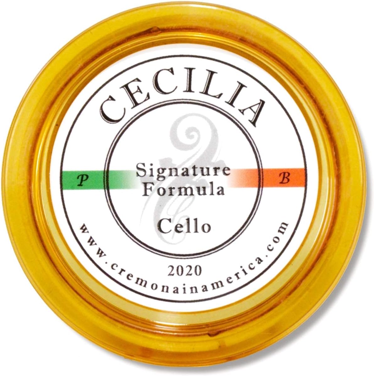CECILIA ‘Signature Formula’ Rosin for Cello, Rosin Specially Formulated Cello Rosin for Cello Bows (New ‘Liquid Form Blending Method’) (MINI (Half Cake))