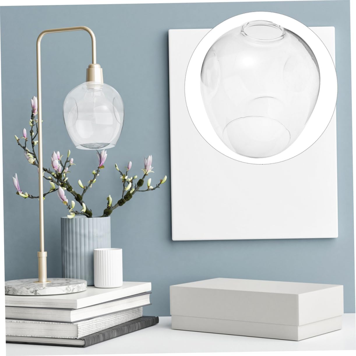 Glass Lamp Shade Replacement Round Light Globe for Table Lamp Modern Design Easy Install Suitable for Living Room Bedroom