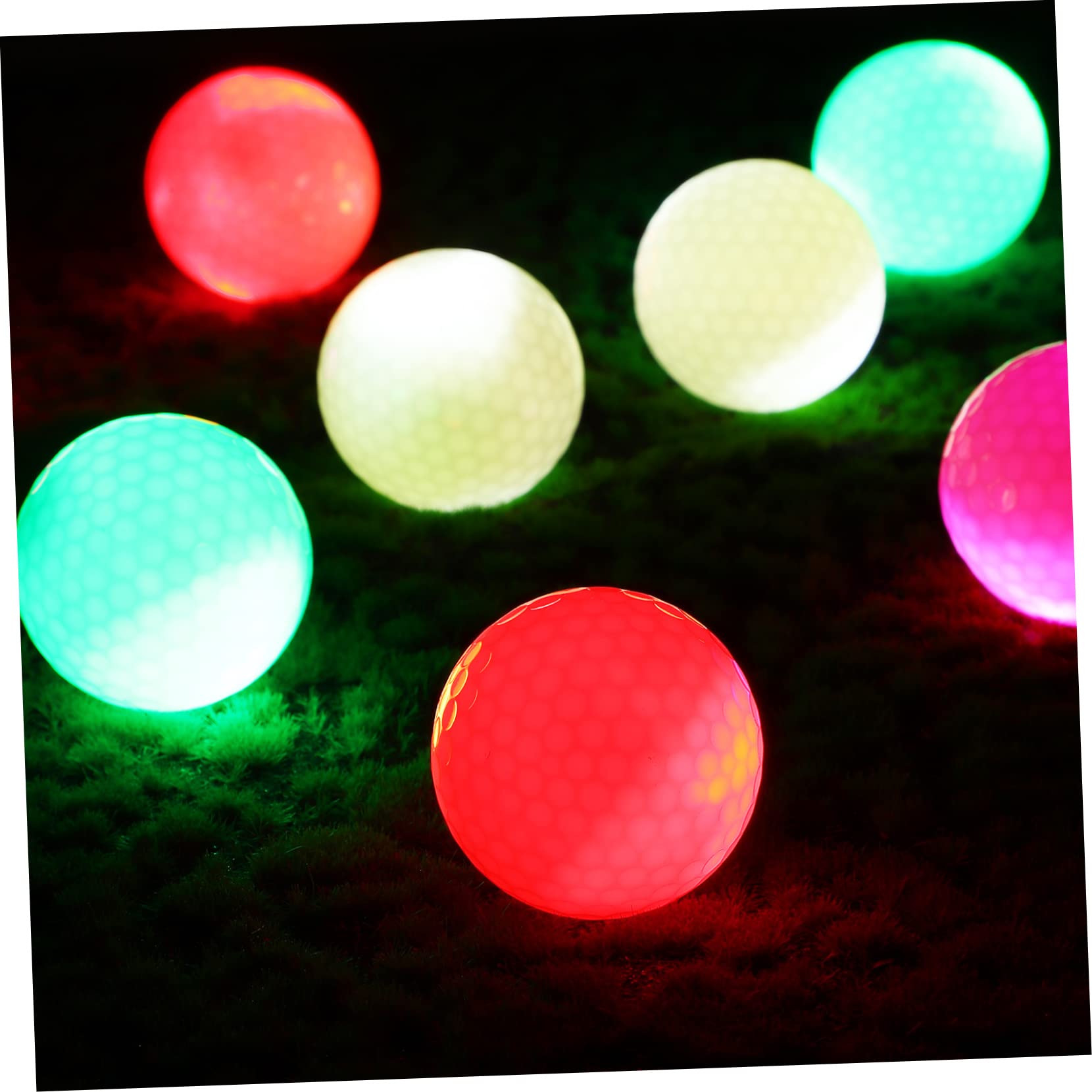 Sosoport 8piezas Bolas De Golf Led Brillantes Pack De Unidades para Jugar y Entrenar La Noche para Golfistas y Diversión El Campo