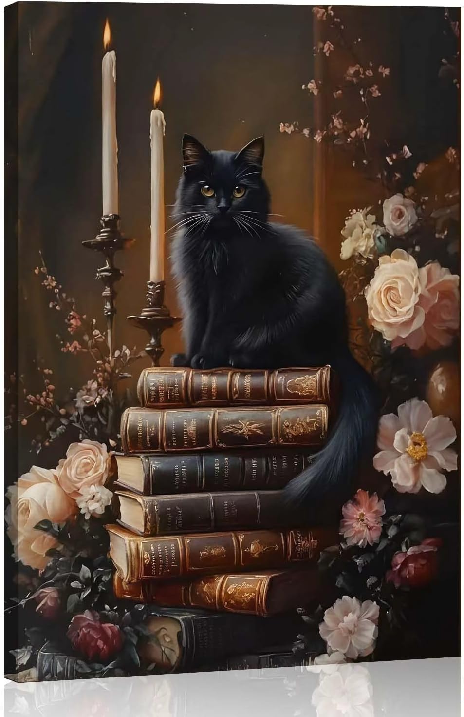 Framed Open Window Beach Canvas Wall Art Coastal Wall Decor Picture White Flowers and Butterflies Painting Artwork Fake Window Wall Art Horizontal Nature Landscape Seaside Summer Print for Home Decoration (B, 16x24inch(40x60cm), Framed)