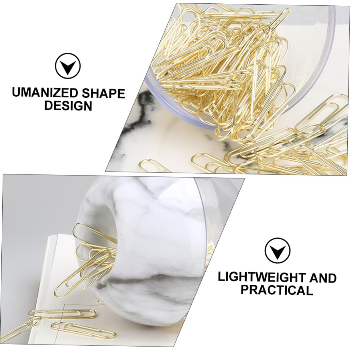 Uonlytech 3 Ensembles Trombones Avec Boîte Magnétique Pour Bureau Et École Clips Pratiques Pour Documents Et Notes 100 Pièces * 3