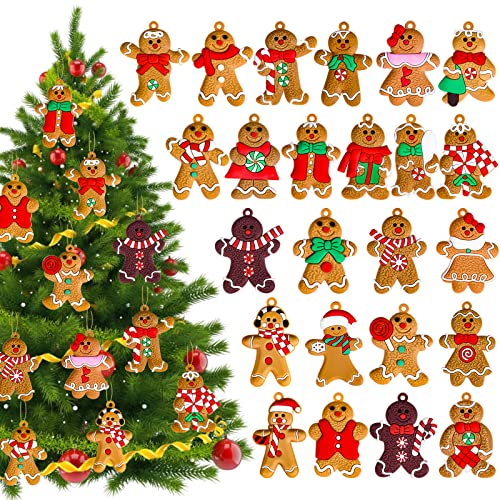 24Pcs Gingerbread Man Ornaments for Christmas Tree Decorations Mini Gingerbread Hanging Charms Decorative Hanging Ornaments Christmas Gingerbread House Decor Christmas Holiday Indoor Decorations 24Pcs Gingerbread Man Ornaments for Christmas Tree Decorations Mini Gingerbread Hanging Charms Decorative Hanging Ornaments Christmas Gingerbread House Decor Christmas Holiday Indoor Decorations