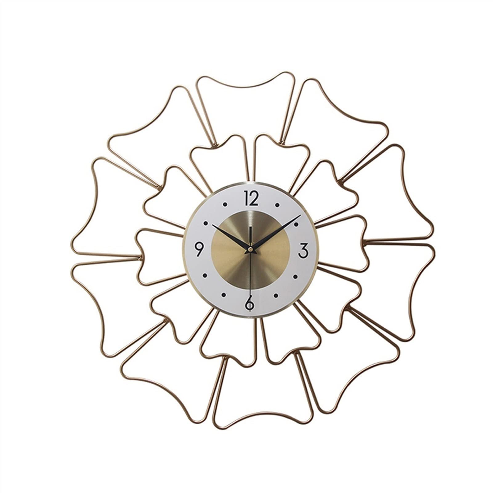 Horloge murale moderne en fer forgé fait main silencieuse pour salon