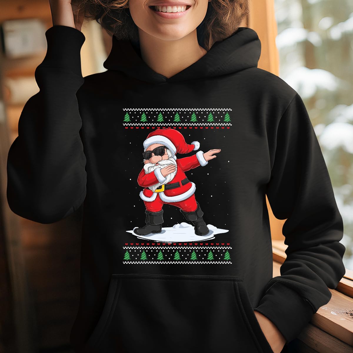 Dabbing - Maglione natalizio con Babbo Natale