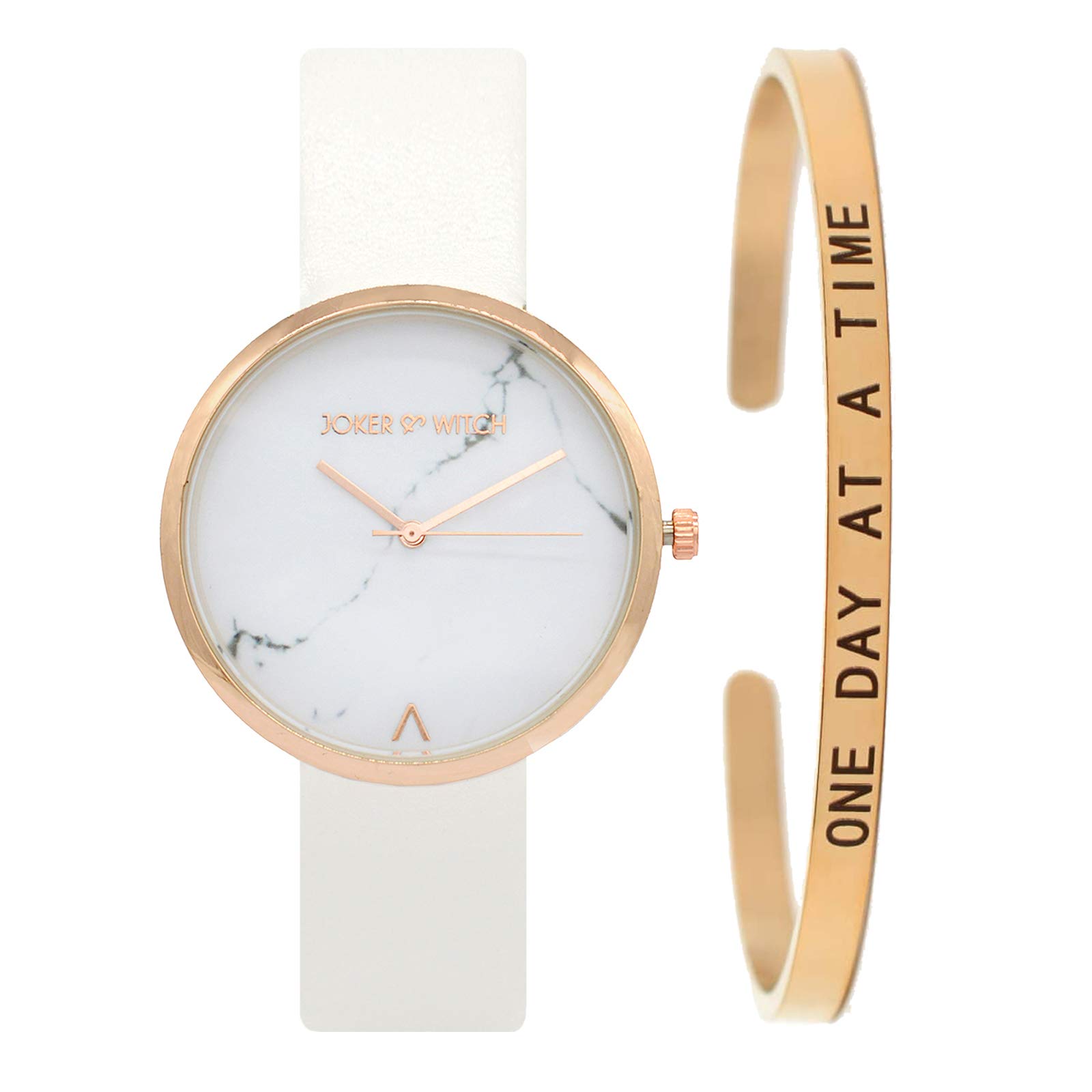 Joker & Witch Polyurethane Elise White Dial Marble Analogue Watch Bracelet Gift Set For Women, White Band (B084FZ9S35) Amazon Price History, Amazon Price Tracker