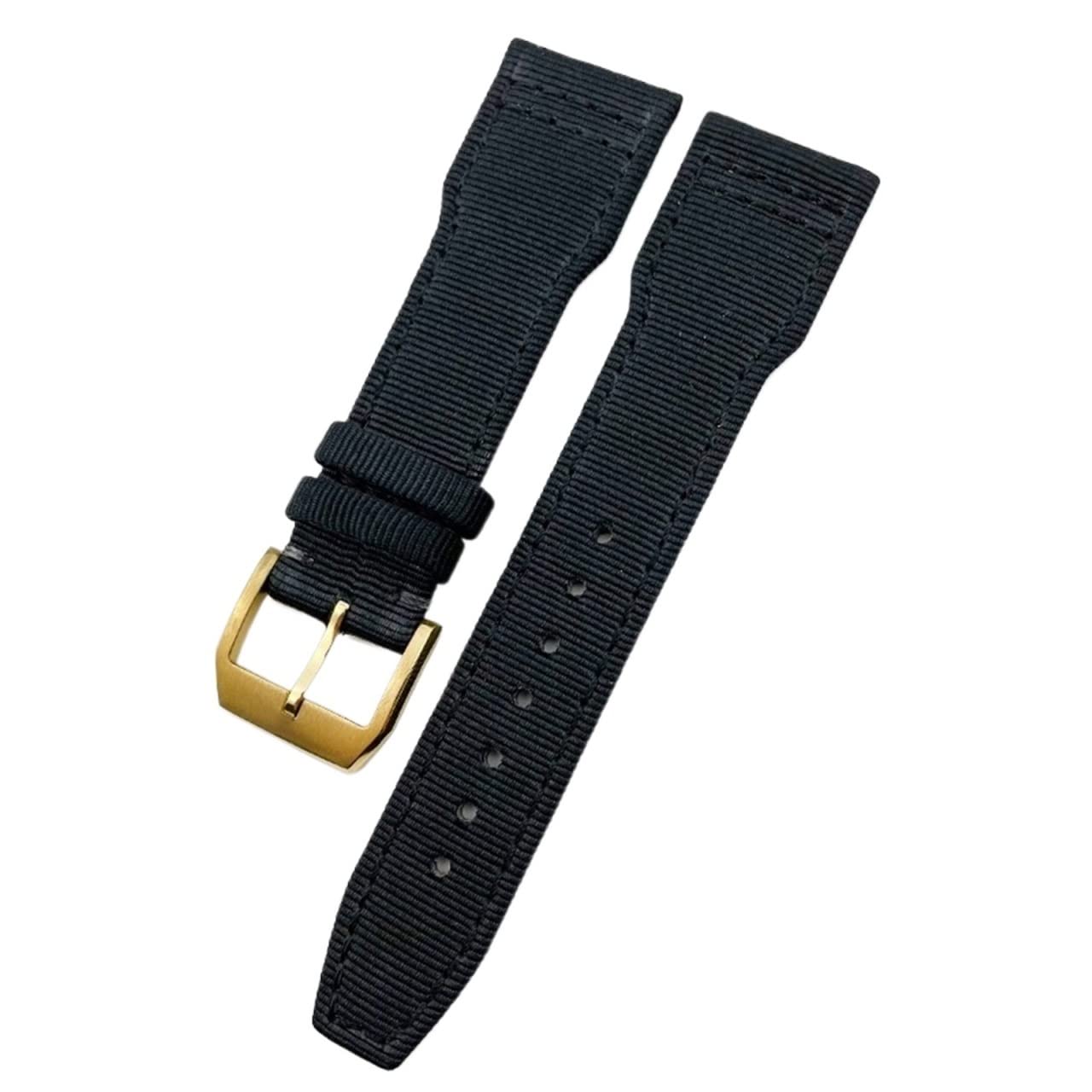 20mm 21mm 22mm cinturino per orologio in nylon intrecciato cinturino con fibbia pieghevole adatto per braccialetto IWC Pilot Mark Portugieser Portofino