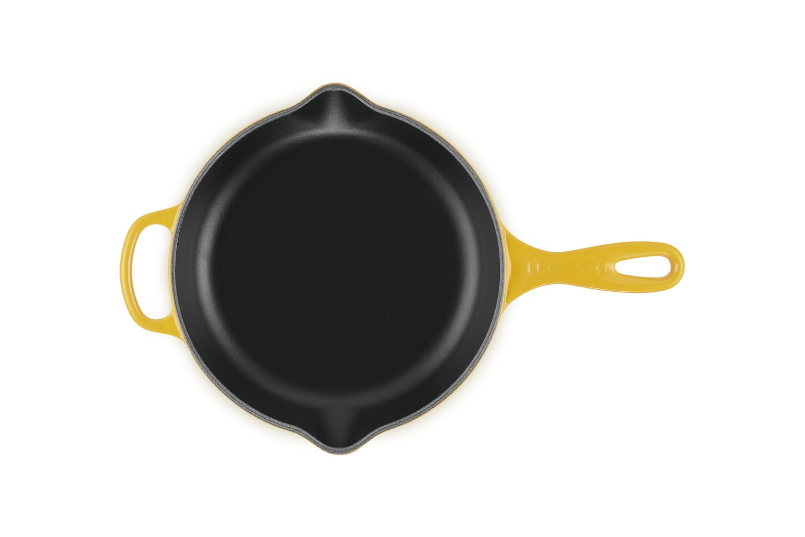 LE CREUSET Signature Gusseisen Brat- und Servierpfanne, Rund, Ø 23 cm, Für alle Herdarten inkl. Induktion geeignet, 1,93 kg, Nectar… – Ansicht 4