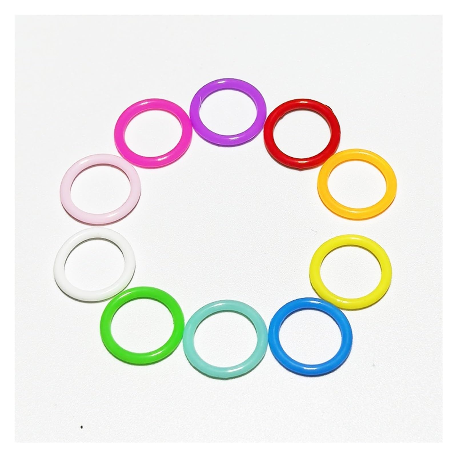 500pcs 8mm Elastic Rubber Pigeon Foot Rings Colorful for Racing Pigeon Identification(MULTI)