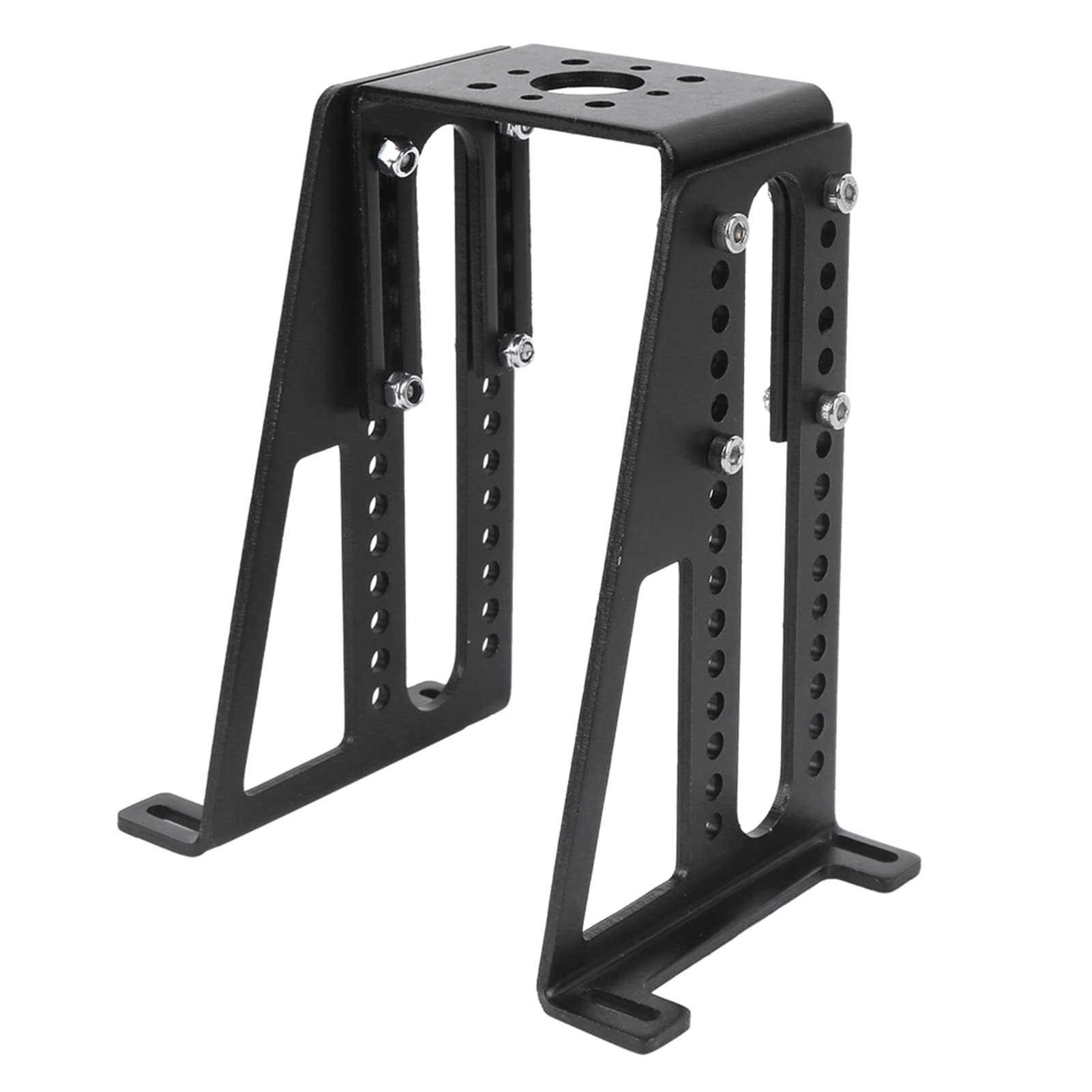 Robust Engine Installation Support Bracket for Model Engines, Portable Aluminum Wrap Motor Mounting Stands, Adjustable Height for Different Sizes, Black, Ideal RC Plan Enthusiasts (Big Size)