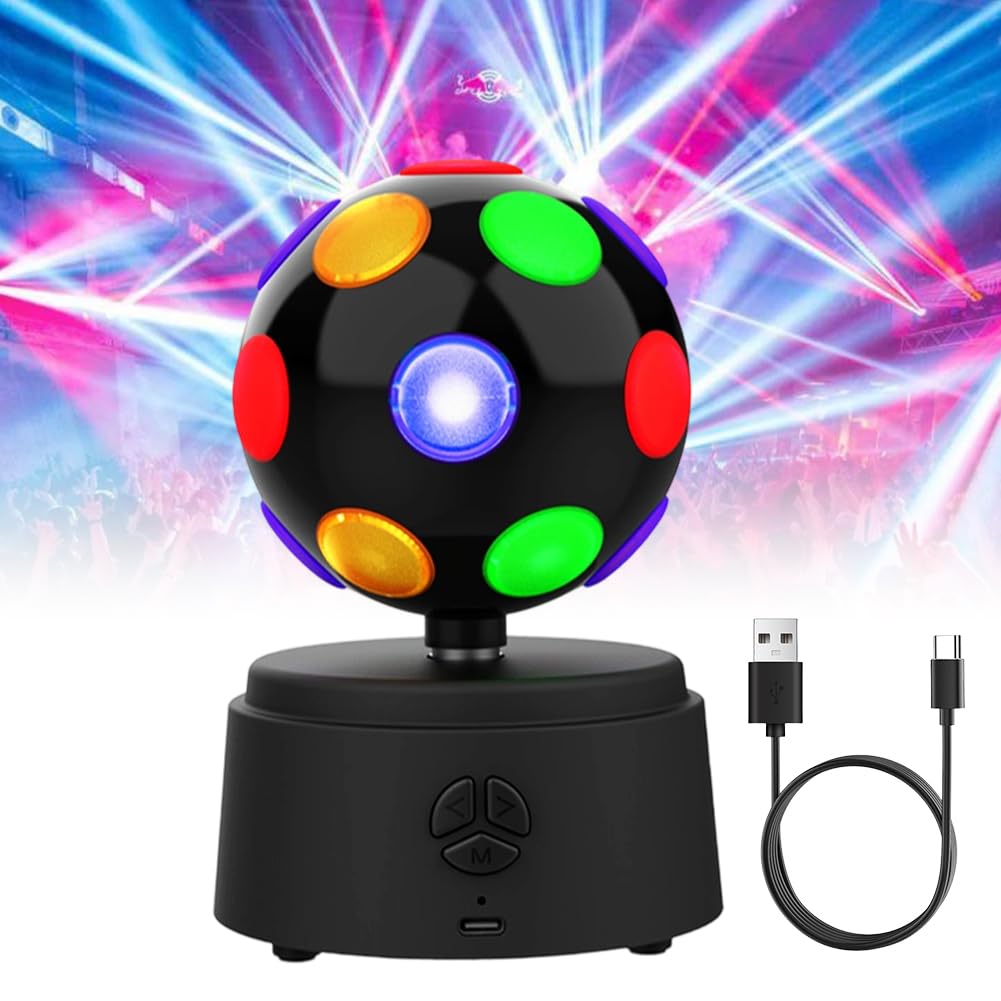 boule disco led rotative 360°