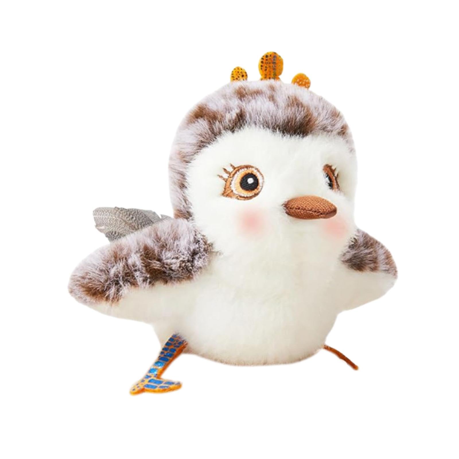Jouet interactif oiseau pour chat peluche avec sons réalistes et mouvement d'ailes automatique