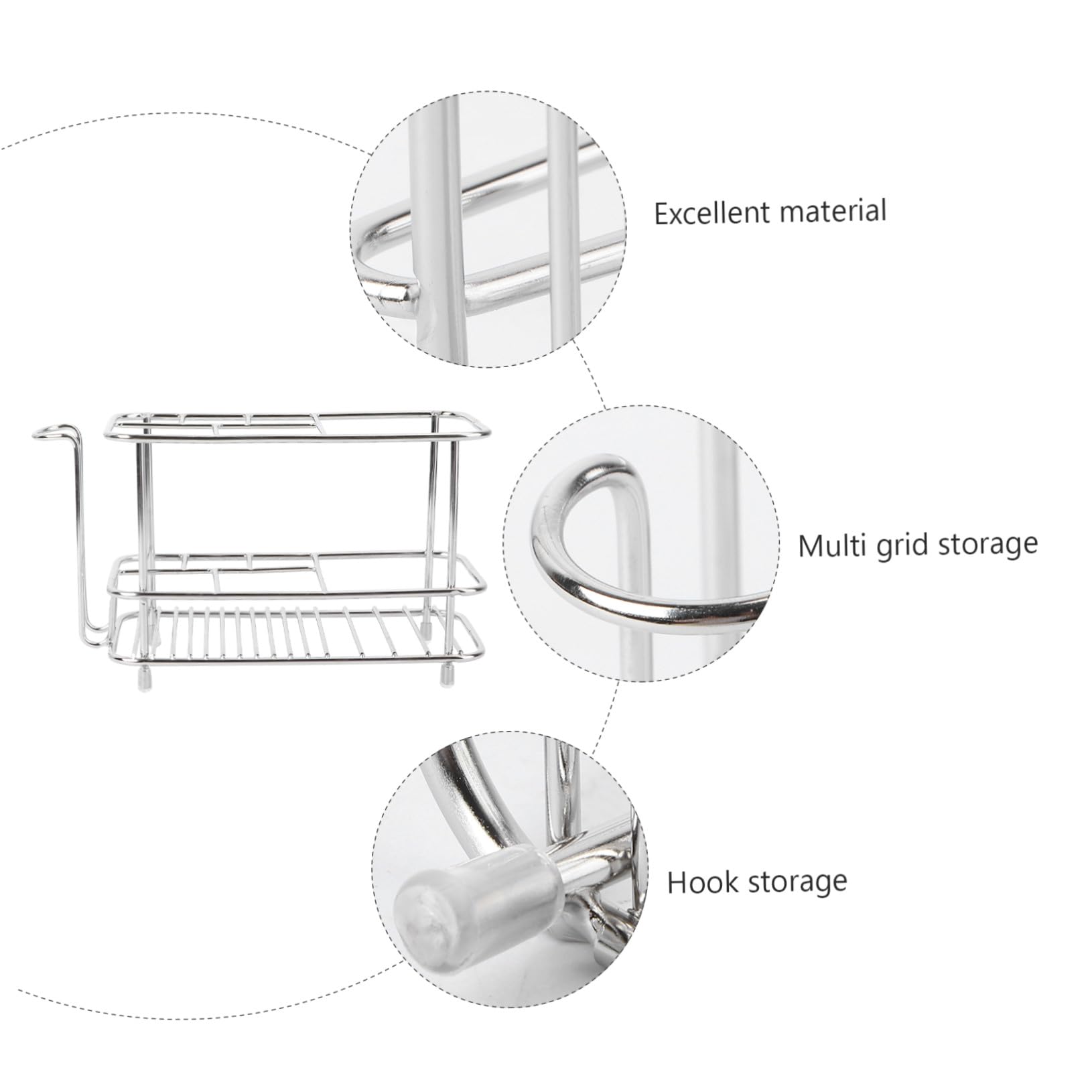 ULTECHNOVO Portaspazzolino Da Denti In Acciaio Inox 304 3 Pezzi Porta Dentifricio Organizer Per Accessori Da Bagno Argento Per Wc E Cucina