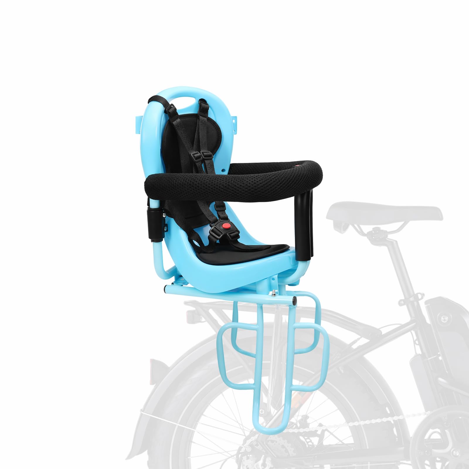 Tylny fotelik rowerowy dla dzieci, wyjmowany design, pasuje do większości rowerów | Fotelik rowerowy dla dzieci z tyłu, fotelik rowerowy dla dzieci, tylne siedzenia z podnóżkami i pałąkami bezpieczeństwa