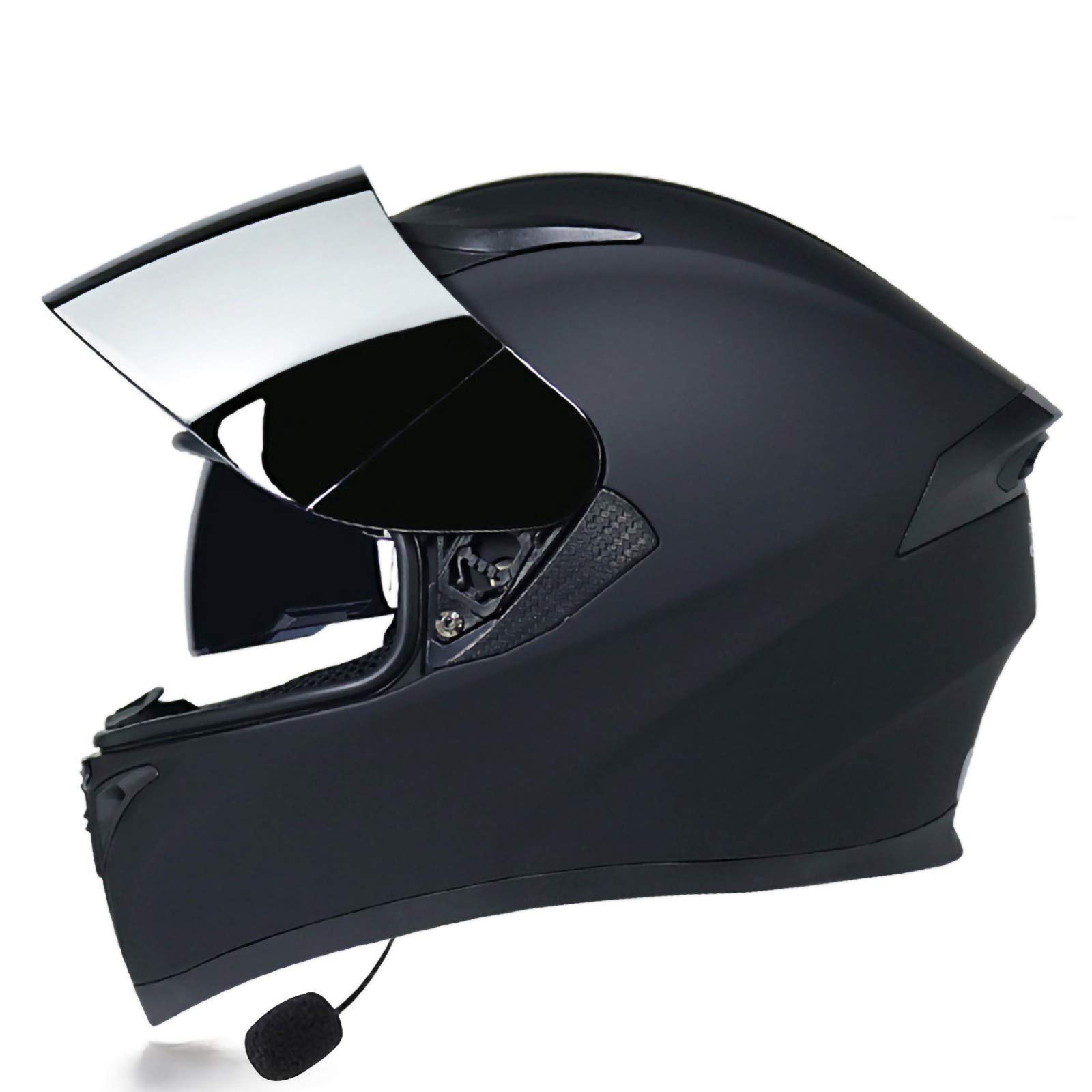 Casco De Moto Modular Bluetooth Casco De Moto Integral Ligero con Visera Doble Cascos De Motocross Aprobados por ECE para Niños, Jóvenes, Hombres, Mujeres, Adultos