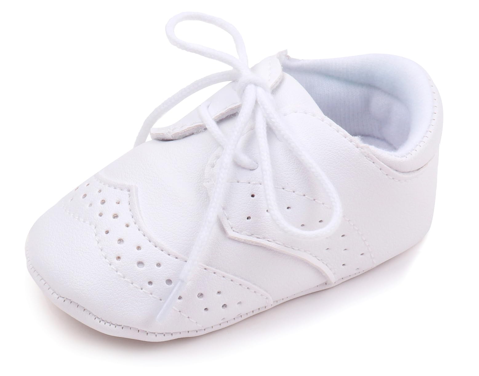 Baby Boys Girls Shoes ​Soft Sole Non-Slip PU Leather Baptism Christening Shoes Infant First Walker Shoes Toddler Crib Shoes Newborn Loafers Flats Shoes
