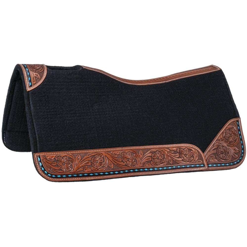 Tough 1 Contour Tapis de selle en feutre 1,9 cm 22 x 22 Tough 1 Contour Tapis de selle en feutre 1,9 cm 22 x 22