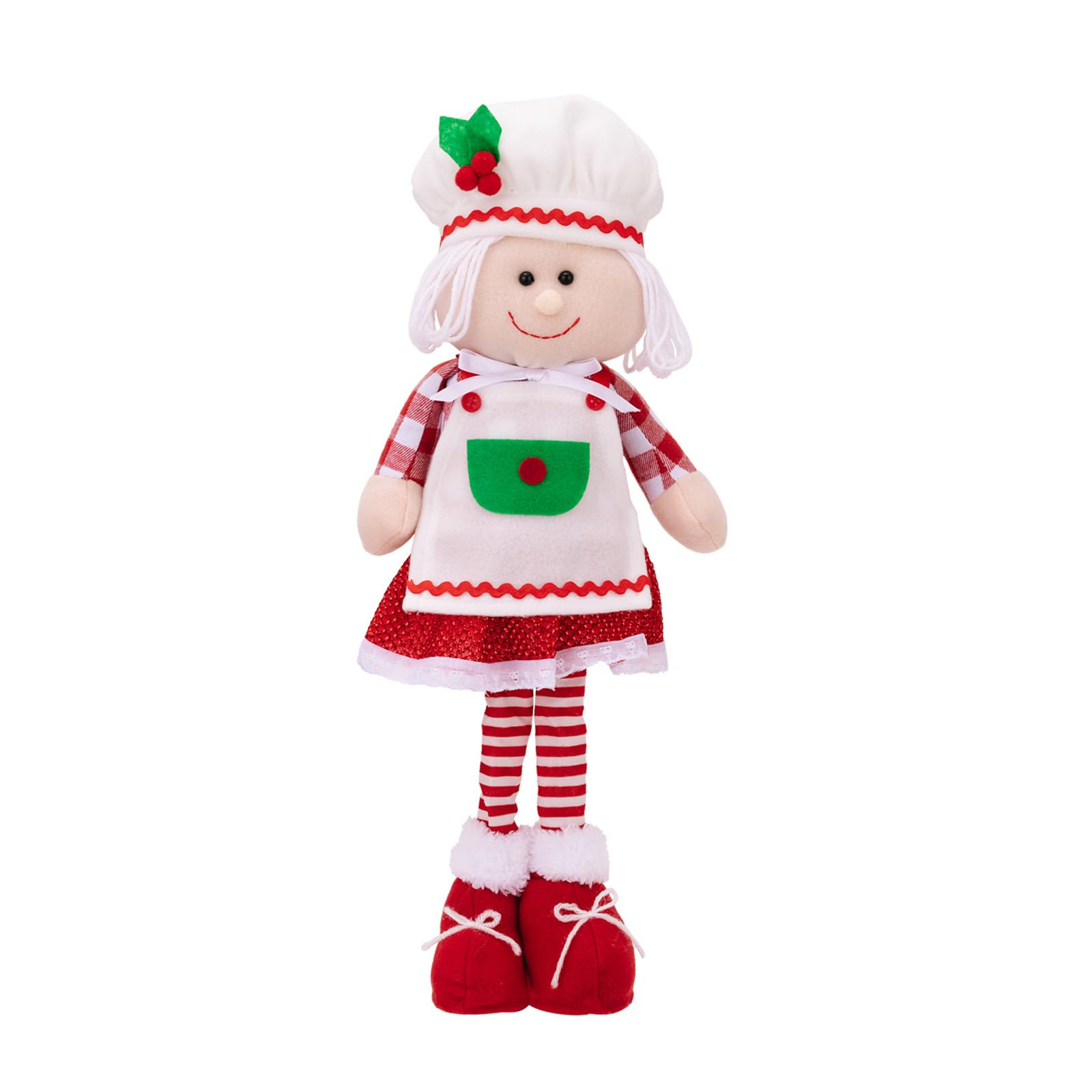 carotoe Festival Cook Hat Gnomes Ornament Christmas Cook Hat Theme Gnomes Decoration Plush Dolls Festival Home Ornament Comfortable Caps Decorative Figurine
