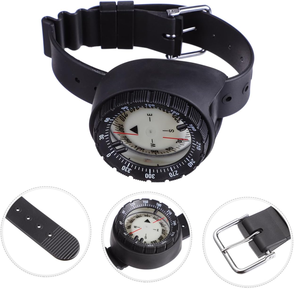 Luminous Wristband Compass Waterproof Portable Mini Outdoor Navigation Tool for Hiking Diving Camping