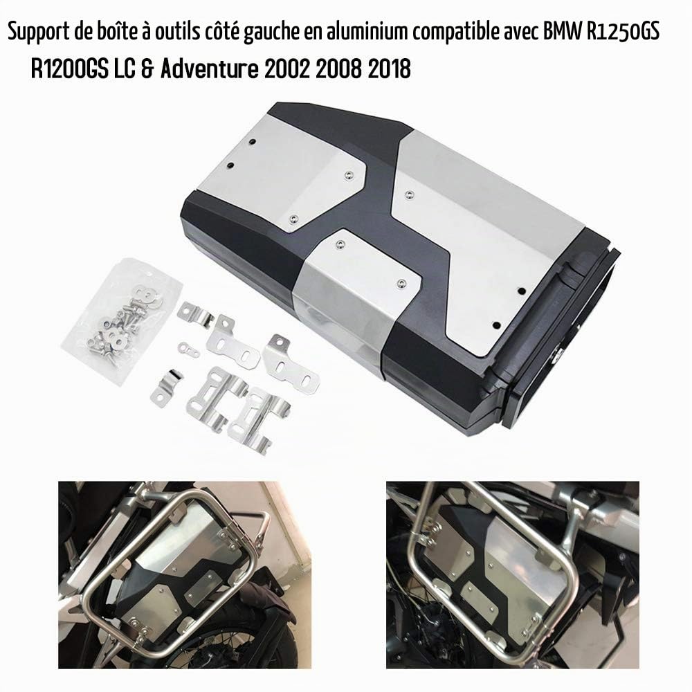 Support de boîte à Outils en Aluminium pour boîte à Outils en Aluminium pour BMW R1250GS R1200GS LC et Adventure 2002 2008 2018